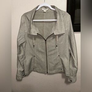 Cold Water Creek Light Weight Pinstriped Jacket